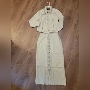 Double D Ranch Denim Shirt/Skirt XS